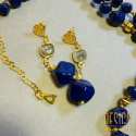 Kolczyki lapis lazuli labradoryt w złoconym srebrze Kolczyki lapis lazuli labradoryt w złoconym srebrze