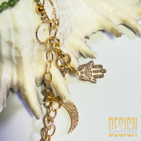 Naszyjnik z jadeitów z zawieszką „Antyczne Słońce” – Kolekcja MAGIC DROPS Naszyjnik z jadeitów z zawieszką „Antyczne Słońce” – Kolekcja MAGIC DROPS