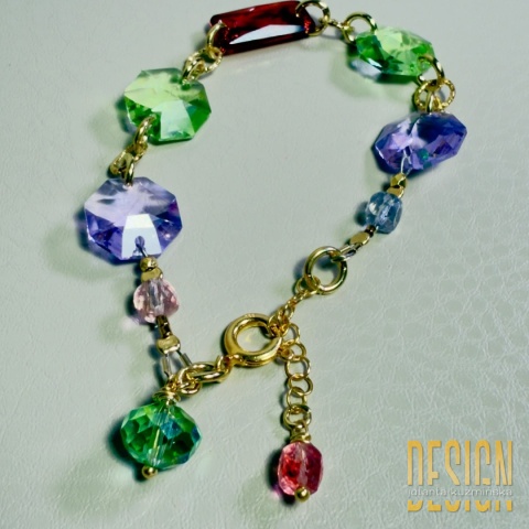 Bransoletka z kryształów Swarovski w złoconym srebrze