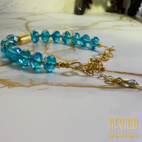 Bransoletka z naturalnych topazów | srebro pozłacane 24K – Kuźmińska Design