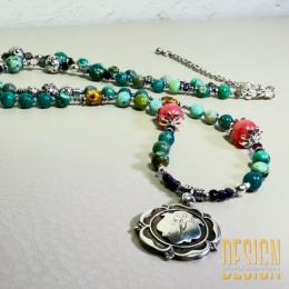 Naszyjnik Kolekcja Meksykańska z naturalnych kamieni i srebra 925 | Kuźmińska Design