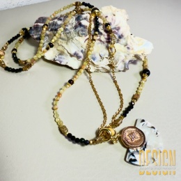 Naszyjnik z czarnym turmalinem i cytrynem – Kolekcja Magic Drops